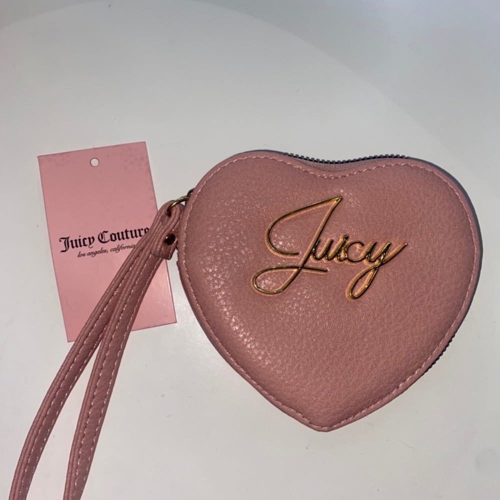 RARE Juicy couture pink heart wallet/ mini bag